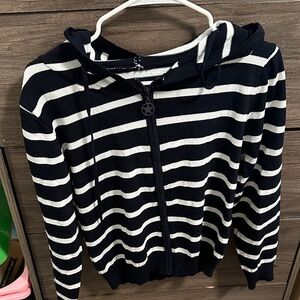 Striped Black and White Hoodie size M